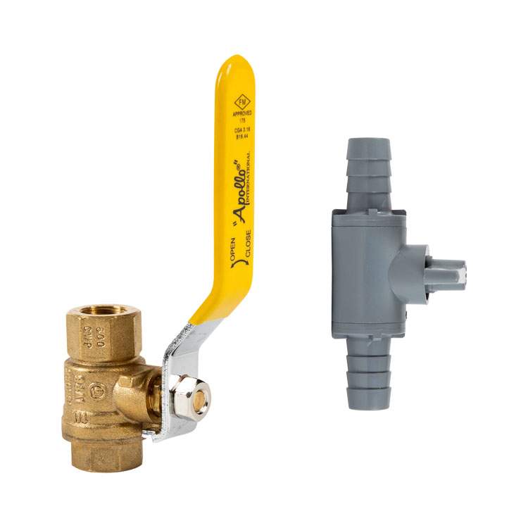 Product Image of Brass/Plastic Two-Way Shutoff Valves